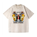 Ghibli Totoro No Face Kaonashi Anime Vintage Wash Japanese Design T-Shirt