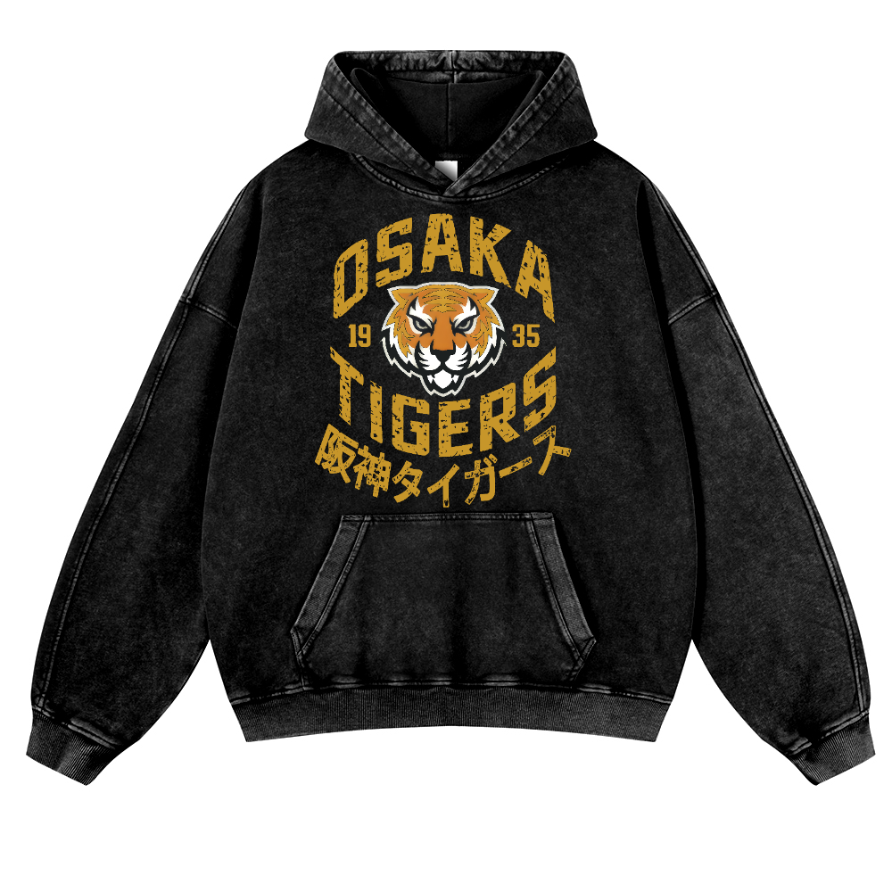 Osaka Tigers Vintage Washed Thick Cotton Hoodie