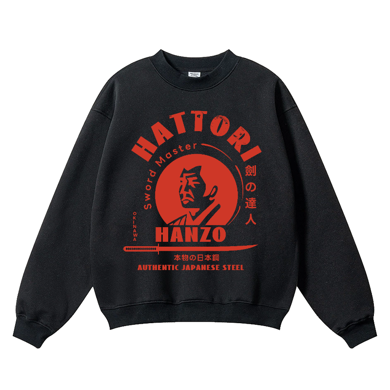 Hattori Hanzo Vintage Cotton Blend Crewneck Sweatshirt