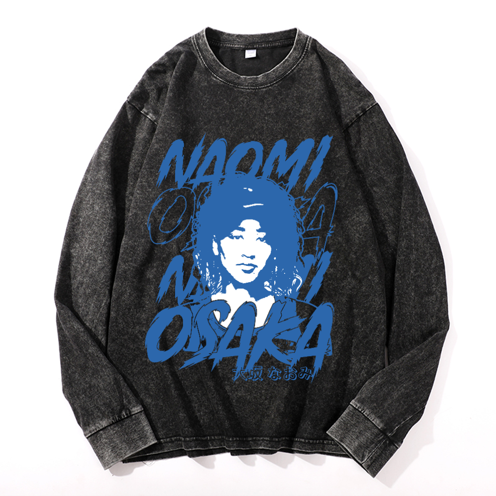 Naomi Osaka Vintage Cotton Wash Long-sleeve T-shirt