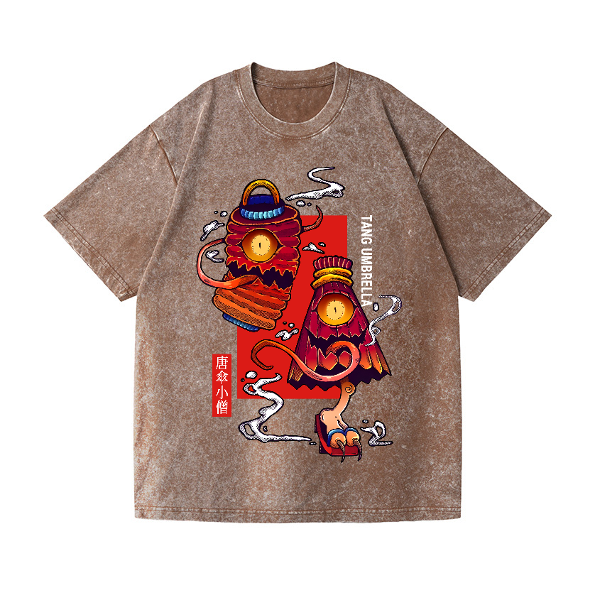Karakasa & Bura-Bura Vintage Wash Japanese Design T-Shirt
