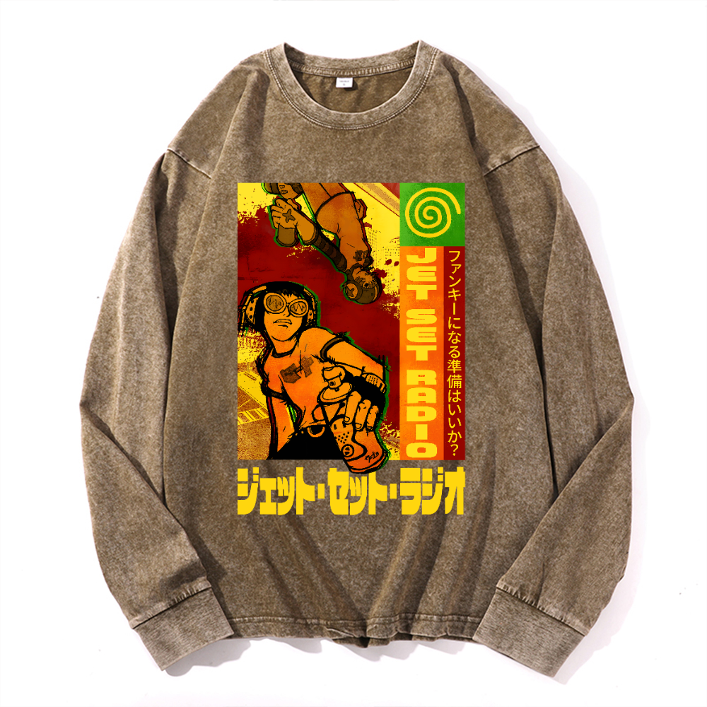 Jet Set Radio Vintage Cotton Wash Long-sleeve T-shirt