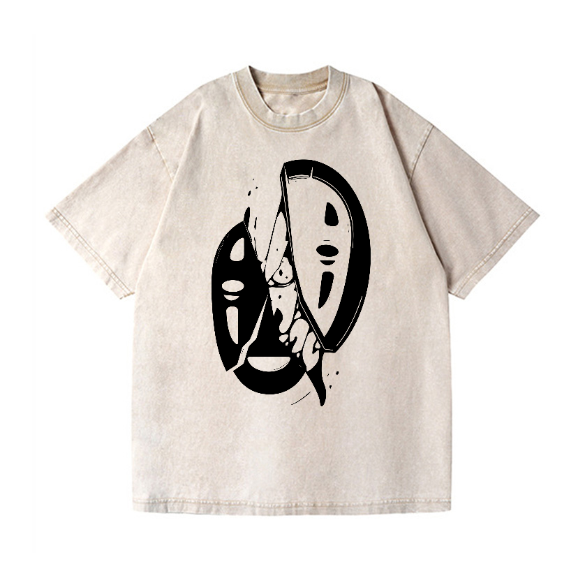 Ghibli No Face Kaonashi Vintage Wash Japanese Design T-Shirt
