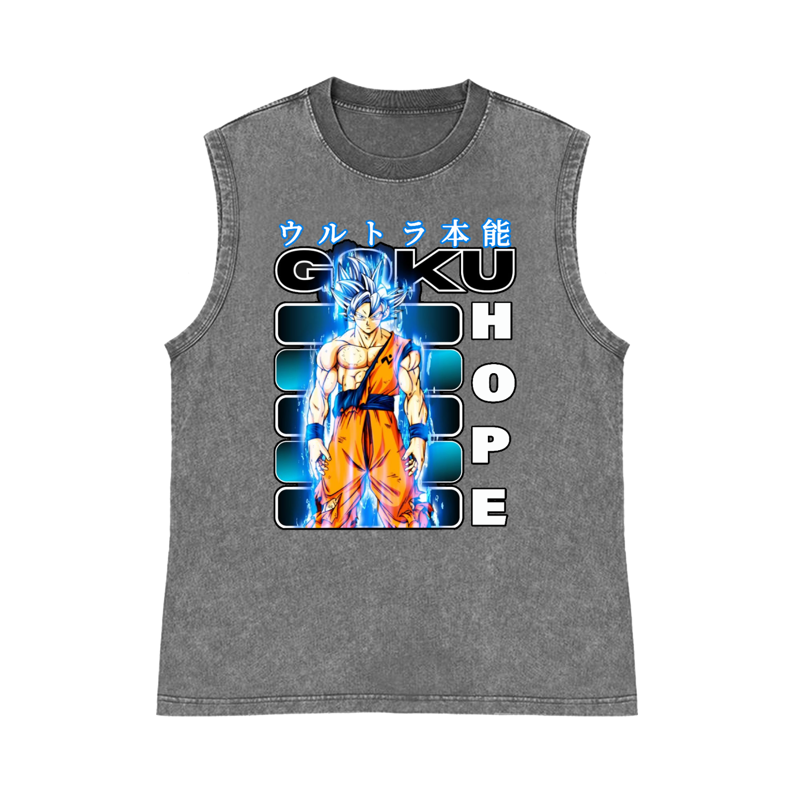 Son Goku Pure Cotton Wash-Dyed Sleeveless Tank Top