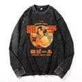 Okinawa Noriko Draft Beer Vintage Cotton Wash Long-sleeve T-shirt
