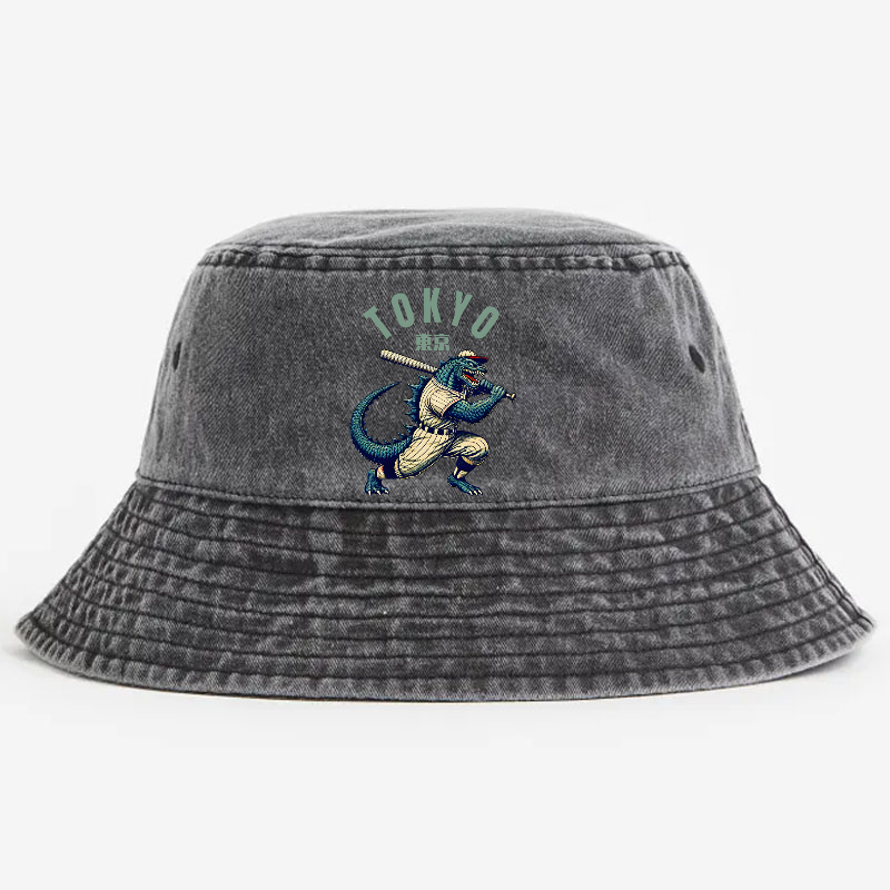 Tokyo Kaiju Baseball Vintage 100% Cotton Bucket Hat
