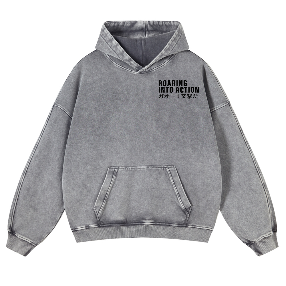 Osaka Tiger Vintage Washed Cotton Back Art Hoodie