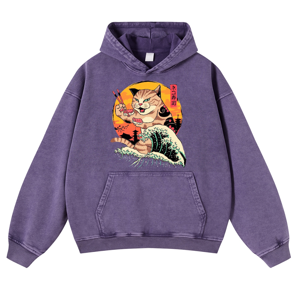 Vintage Washed Thick Cotton Hoodie