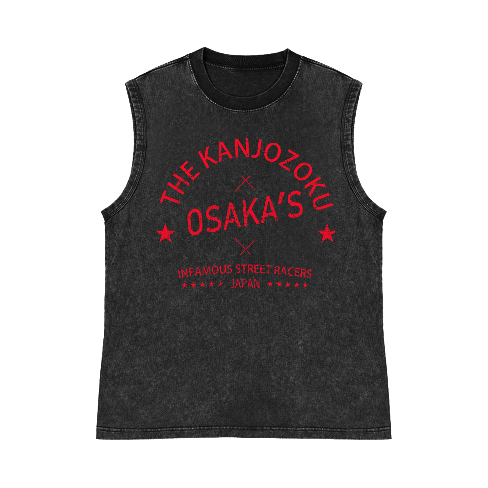 Osaka Pure Cotton Wash-Dyed Sleeveless Tank Top