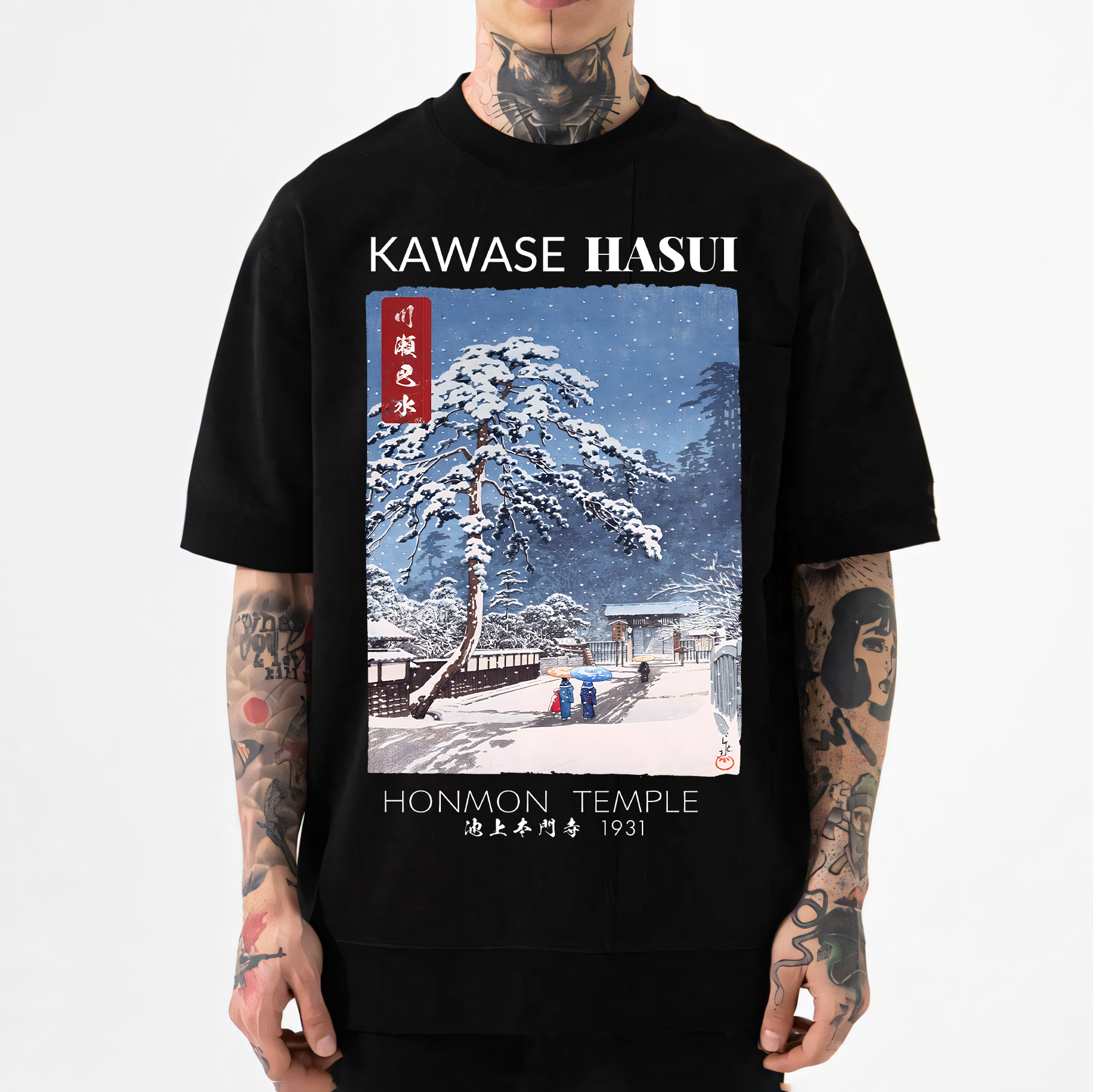 Snow Ukiyoe Japanese Style Classic Tee