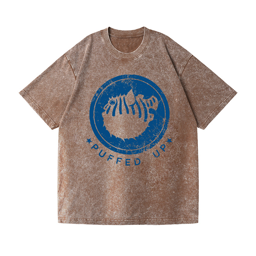 Puffer Fish Vintage Wash Japanese Design T-Shirt