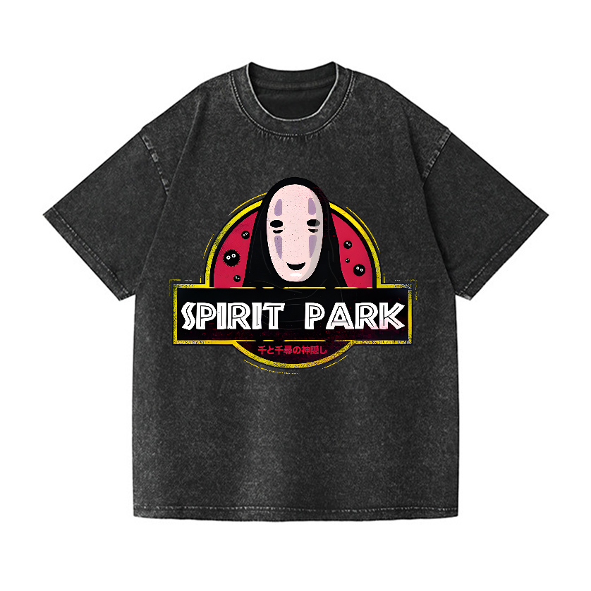 Spirit Park No Face Kaonashi Vintage Wash Japanese Design T-Shirt