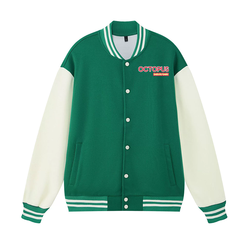 Bubble Bath Octopus Vintage Cotton Varsity Jacket