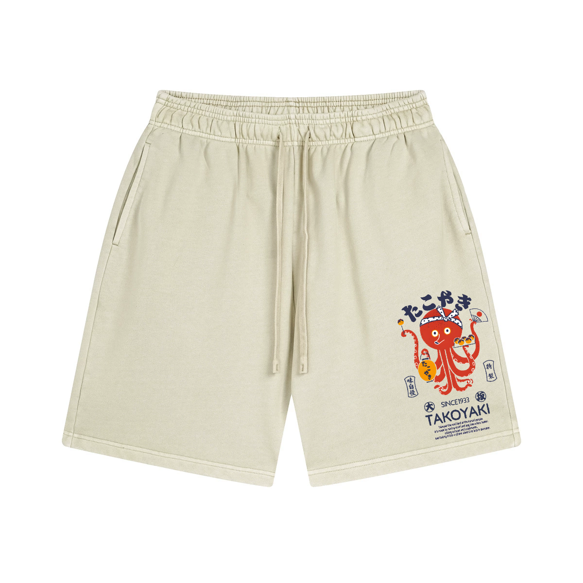 Takoyaki Octopus Vintage Pure Thick Cotton Shorts
