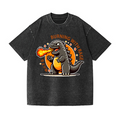 Burning Kaiju Vintage Wash Japanese Design T-Shirt