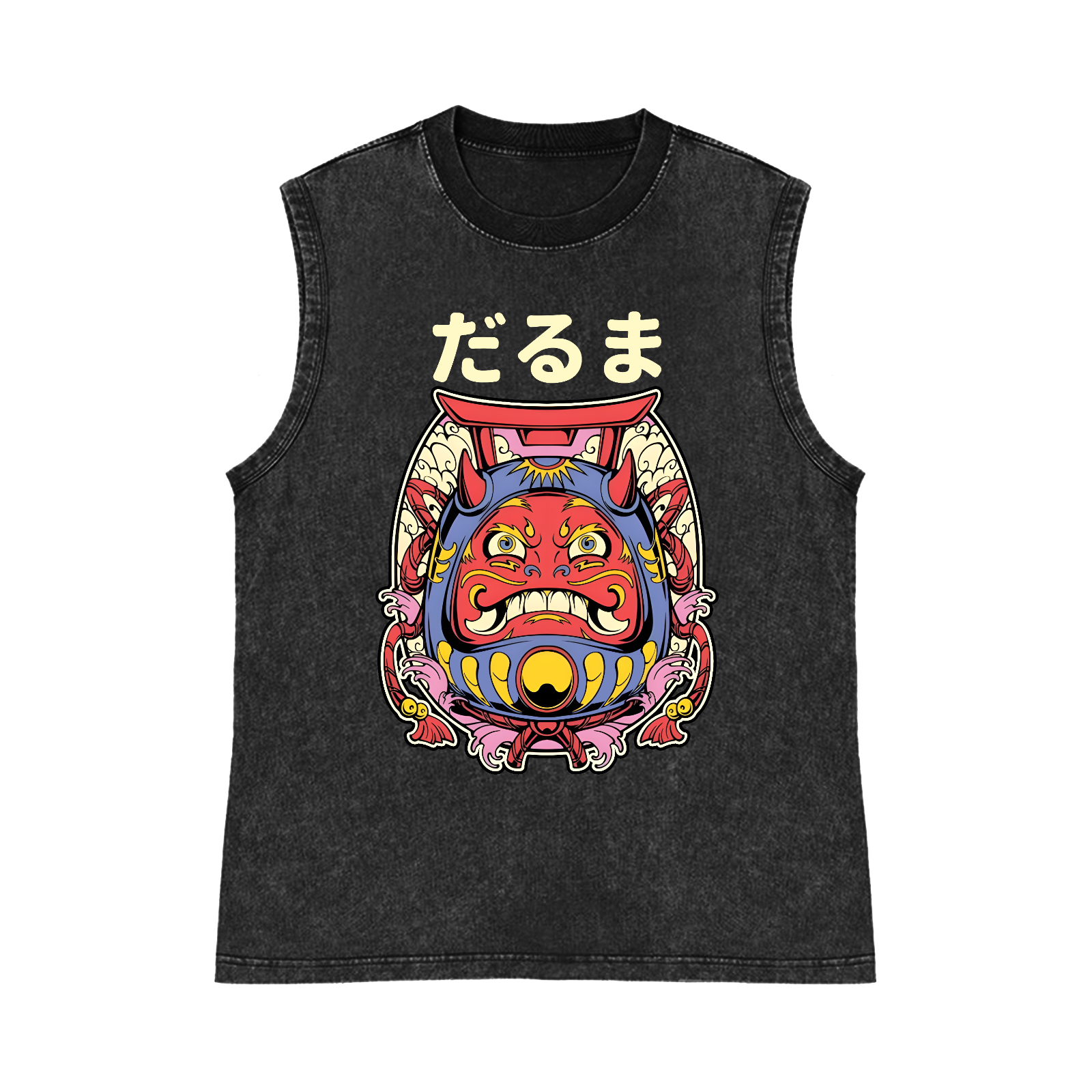 Daruma Pure Cotton Wash-Dyed Sleeveless Tank Top