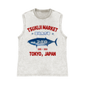 Tsukiji Market Pure Cotton Wash-Dyed Sleeveless Tank Top