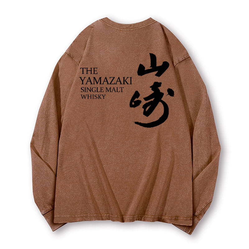 Yamazaki Vintage Washed Cotton Back Art Long-sleeve T-shirt