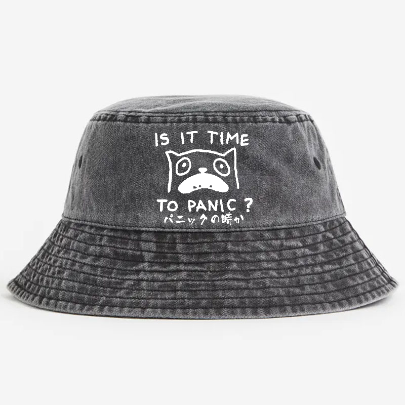 Panic Cat Vintage 100% Cotton Bucket Hat