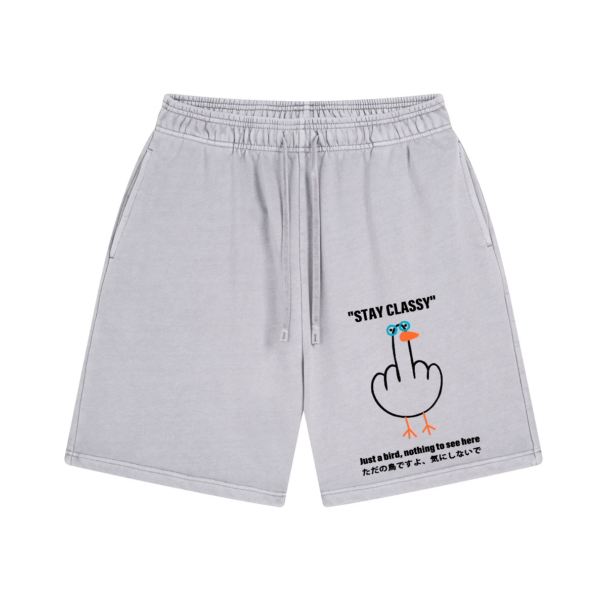 Goose Bird Vintage Pure Thick Cotton Shorts