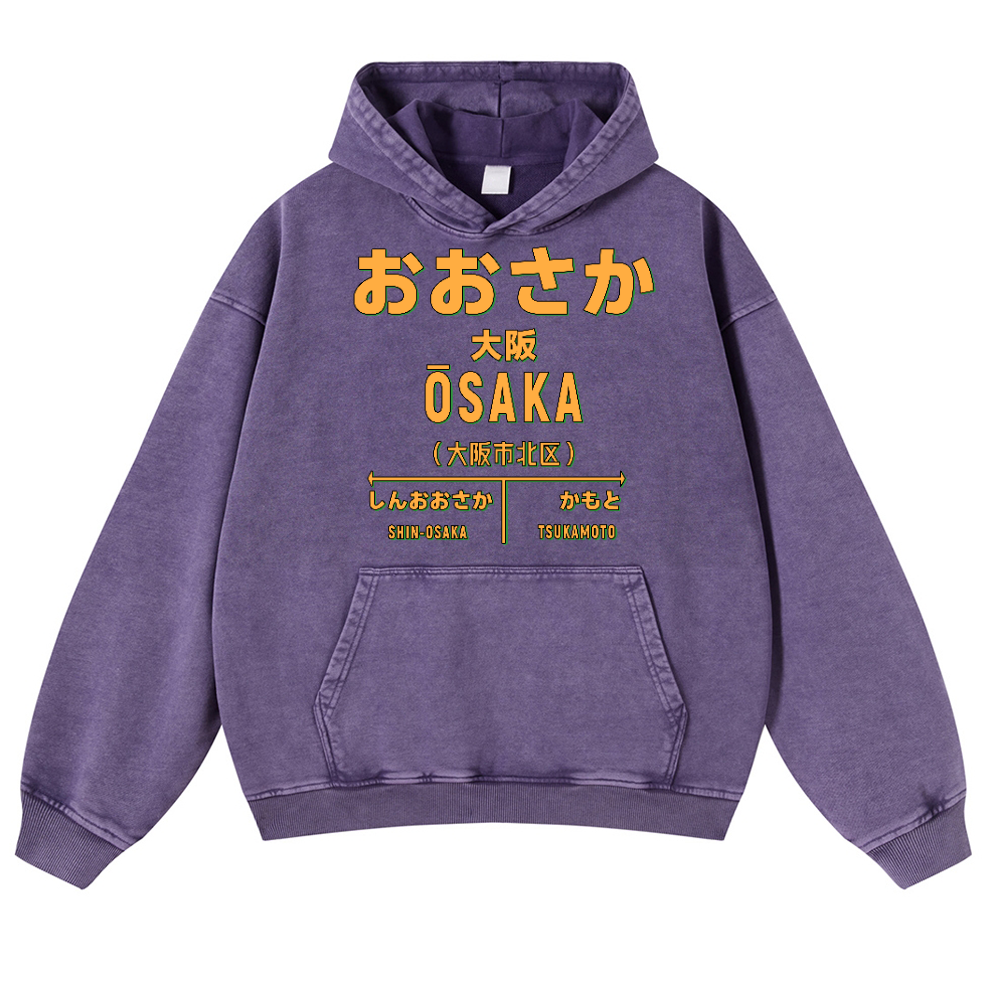 Osaka Vintage Washed Thick Cotton Hoodie