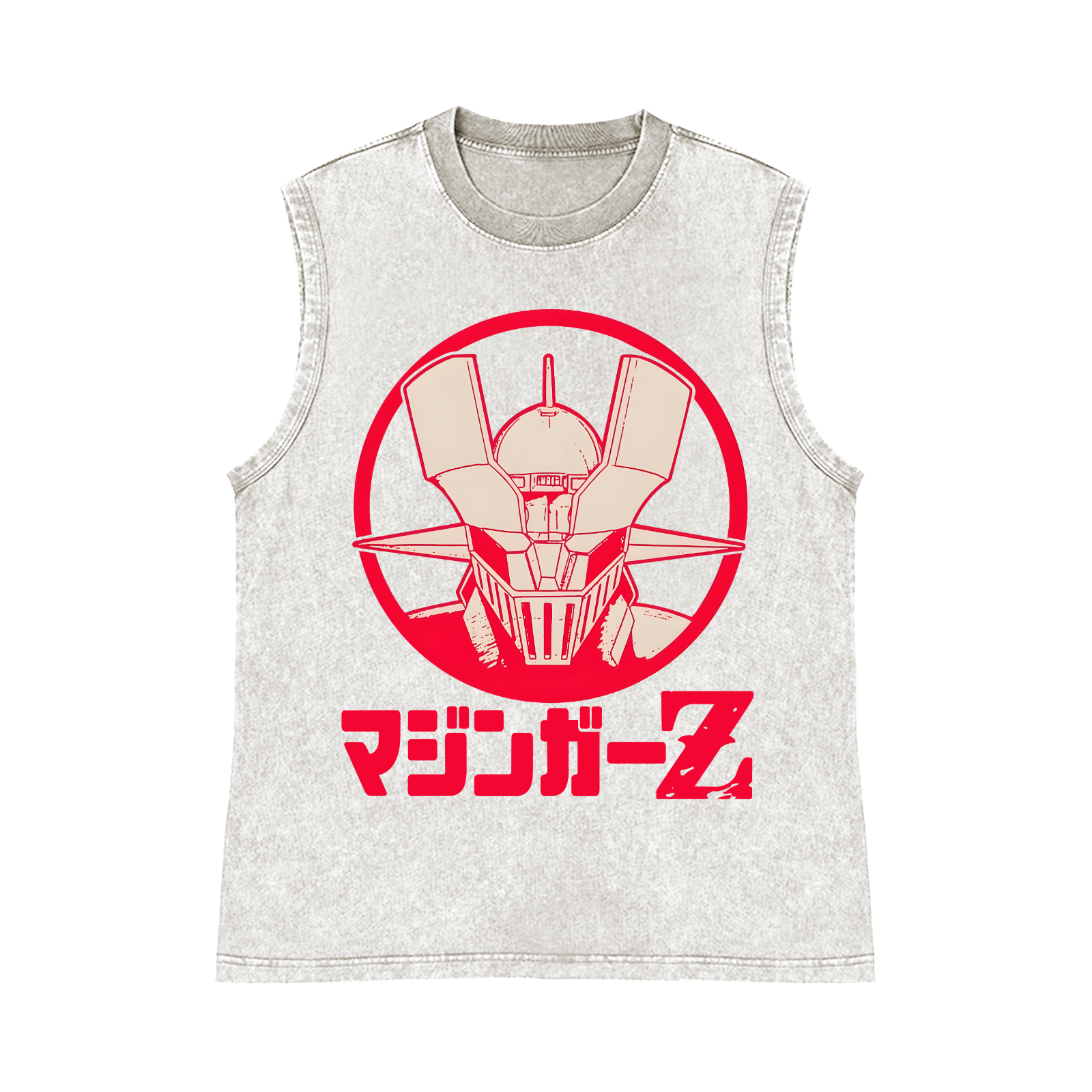 Mazinger Z Pure Cotton Wash-Dyed Sleeveless Tank Top
