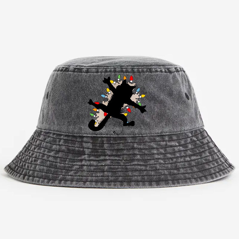 The Cat Vintage 100% Cotton Bucket Hat