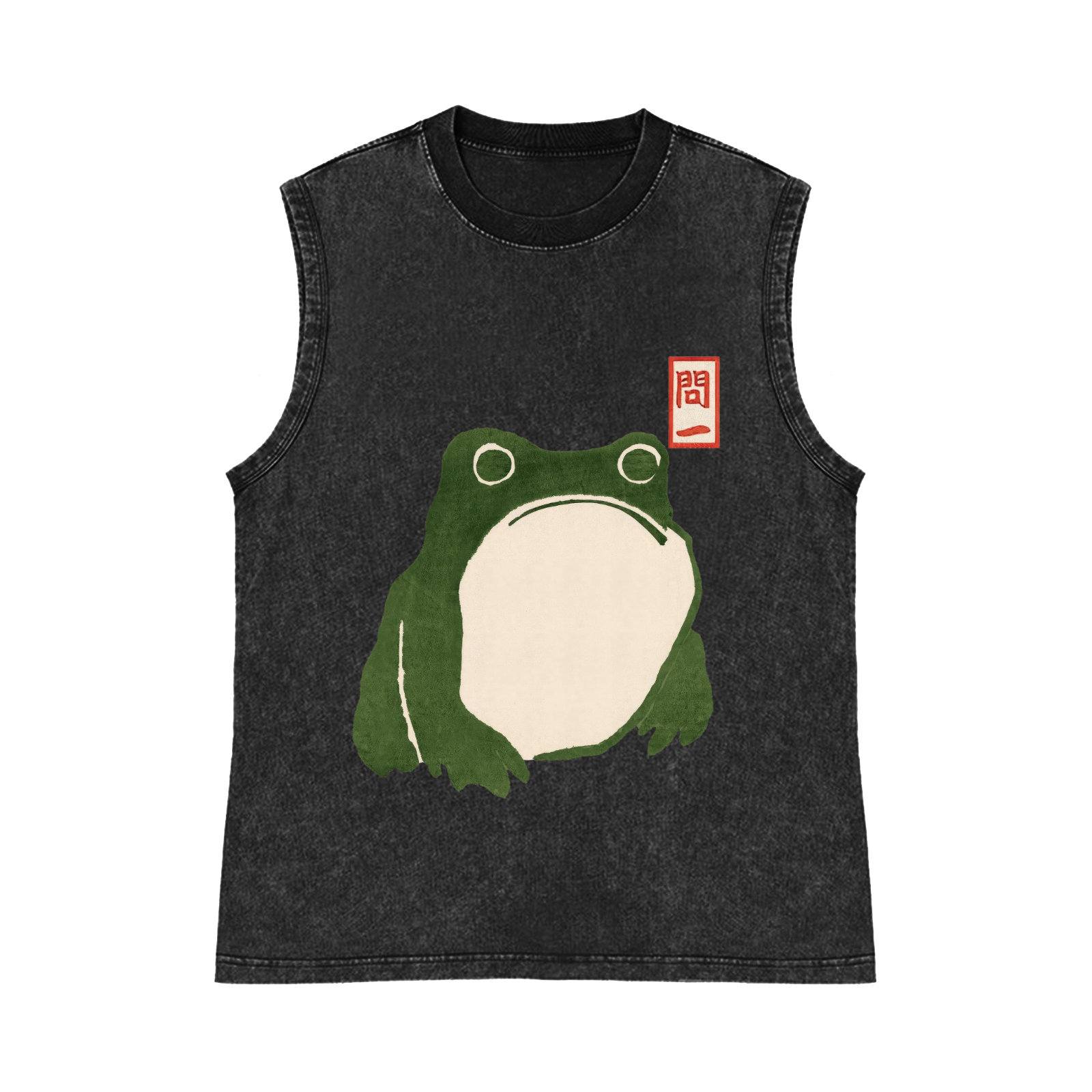 Frog Pure Cotton Wash-Dyed Sleeveless Tank Top