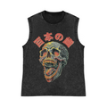 Skull Pure Cotton Wash-Dyed Sleeveless Tank Top
