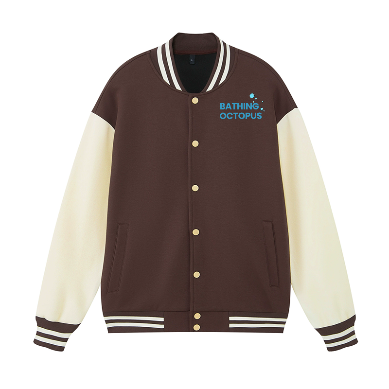 Bubble Bath Octopus Vintage Cotton Varsity Jacket