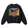 Periodic Table of Cats Vintage Cotton Blend Crewneck Sweatshirt