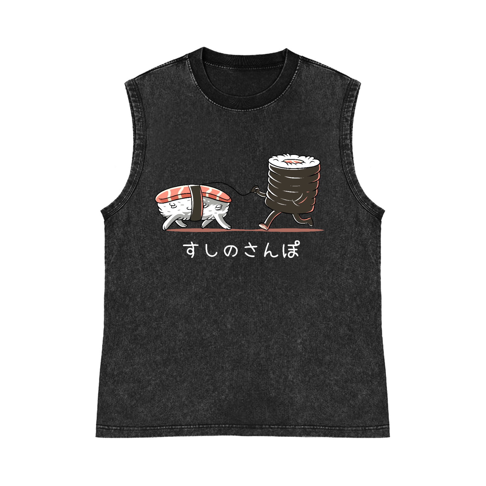 Sushi Pure Cotton Wash-Dyed Sleeveless Tank Top