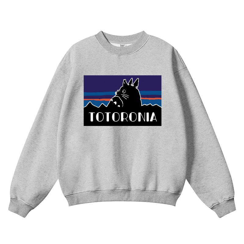 Ghibli Totoro Vintage Cotton Blend Crewneck Sweatshirt