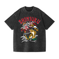 Shinjuku Tiger Vintage Wash Japanese Design T-Shirt