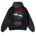 Stop Eating Tuna Fish Vintage Washed Cotton Back Art Hoodie