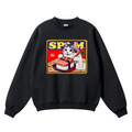 Spam Cat Vintage Cotton Blend Crewneck Sweatshirt