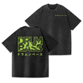 Drum and Bass Vintage Wash Japanese Design Back Art T-Shirt