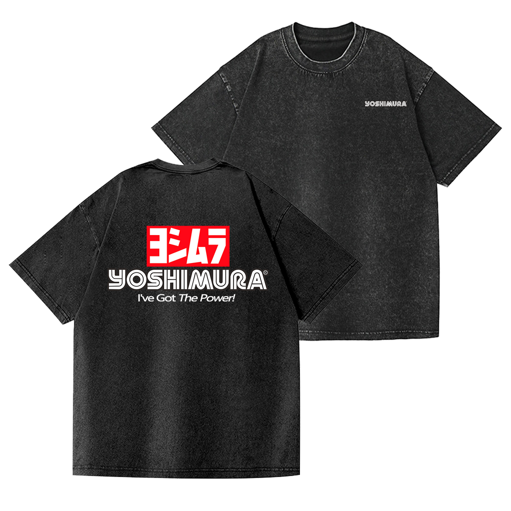 Yoshimura Vintage Wash Japanese Design Back Art T-Shirt