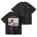 Katsushika Hokusai Vintage Wash Japanese Design Back Art T-Shirt