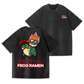 Frog Ramen Vintage Wash Japanese Design Back Art T-Shirt