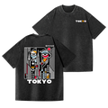 Tokyo Art Vintage Wash Japanese Design Back Art T-Shirt
