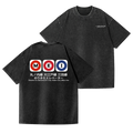 Marunouchi Oedo Mita Line Vintage Wash Japanese Design Back Art T-Shirt