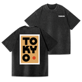 Tokyo Vintage Wash Japanese Design Back Art T-Shirt