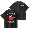 Kamogawa Boxing Gym Vintage Wash Japanese Design Back Art T-Shirt