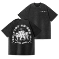 Osaka Dotonbori Octopus Vintage Wash Japanese Design Back Art T-Shirt