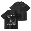 Ghost Vintage Wash Japanese Design Back Art T-Shirt