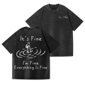 It's Fine Vintage Wash Japanese Design Back Art T-Shirt