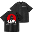 Kaiju Vintage Wash Japanese Design Back Art T-Shirt