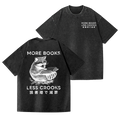 Racoon Book Vintage Wash Japanese Design Back Art T-Shirt