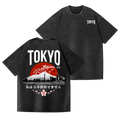 Tokyo Vintage Wash Japanese Design Back Art T-Shirt